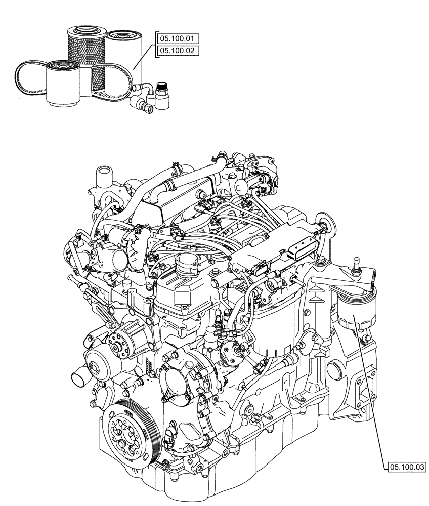 Схема запчастей Case IH F5GFL413A B019 - (00.000.05) - PICTORIAL INDEX - MACHINE COMPLATION AND EQUIPMENT (00) - GENERAL & PICTORIAL INDEX