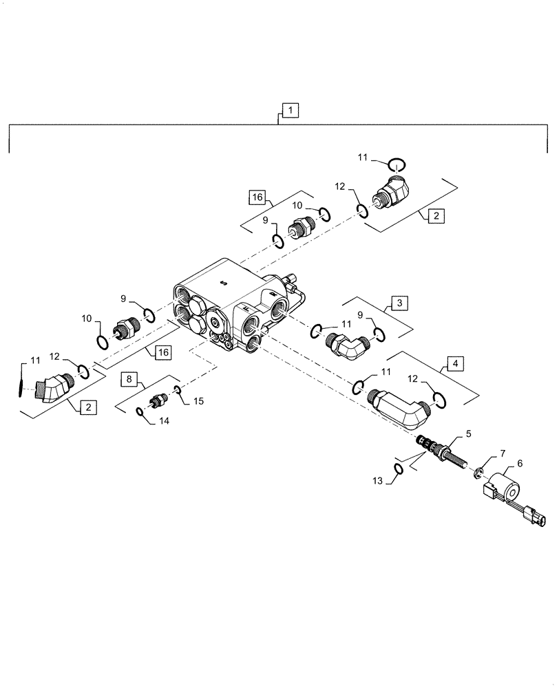 Схема запчастей Case IH 7088 - (35.359.AB[04]) - HYDRAULIC VALVE, REAR AXLE ASSY (35) - HYDRAULIC SYSTEMS