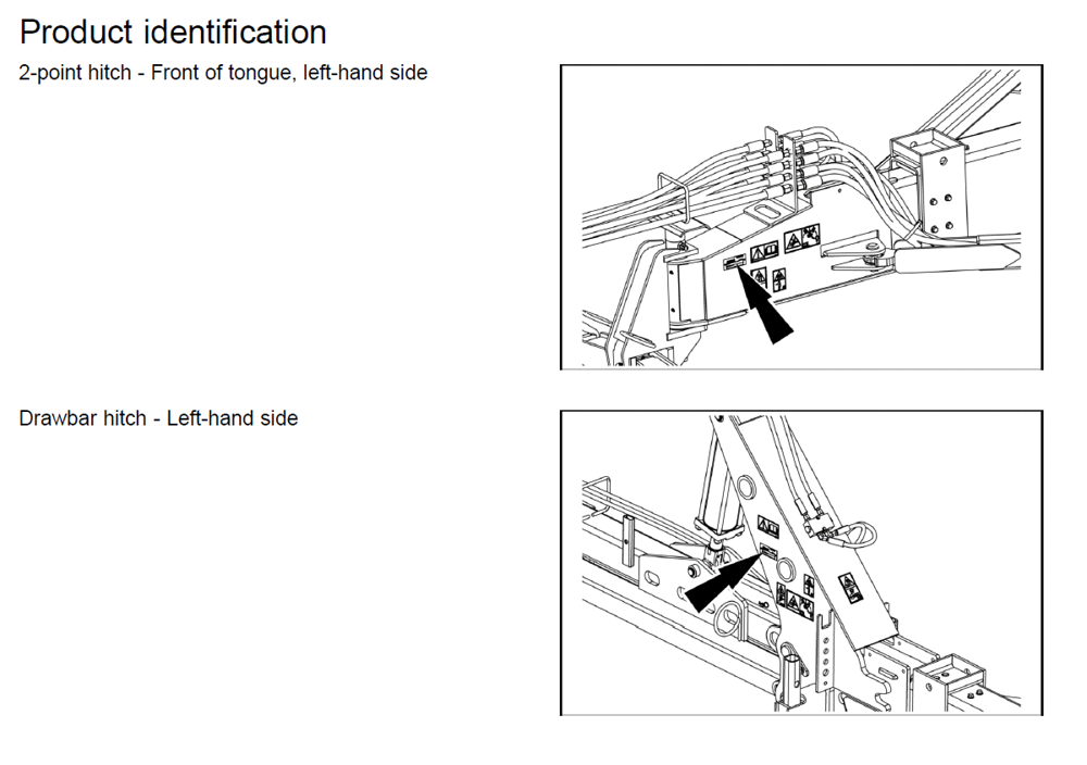 Схема запчастей Case IH 1255 - (00.100.03[01]) - SERIAL NUMBER PLATE (00) - GENERAL & PICTORIAL INDEX