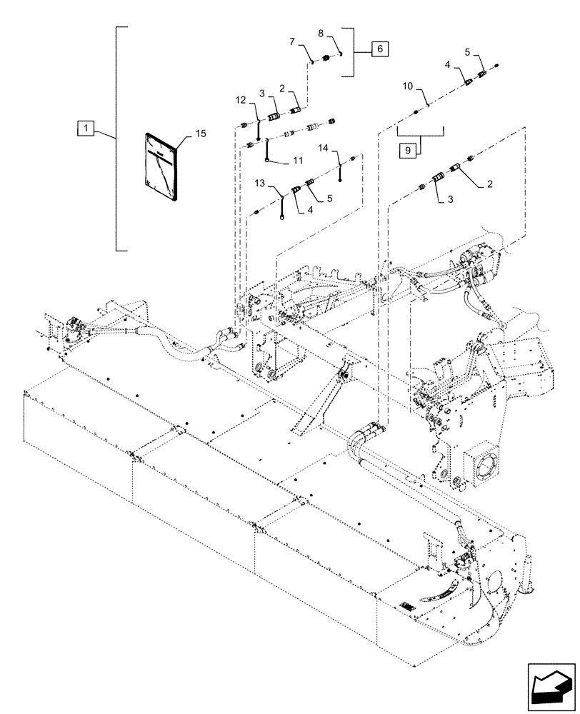 Схема запчастей Case IH RD163 - (88.100.58[09]) - POPPET COUPLERS DISC HEADER (88) - ACCESSORIES