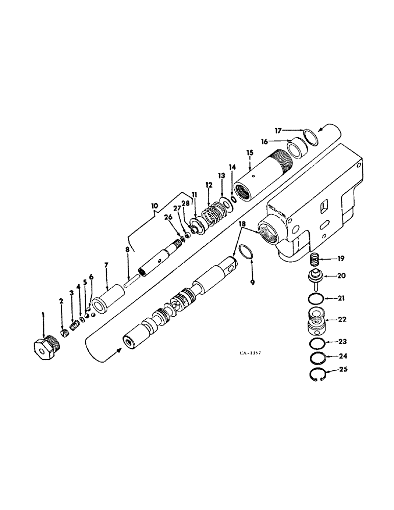 Схема запчастей Case IH 464 - (10-14) - HYDRAULICS, HYDRAULIC CONTROL VALVE, SERIAL NO. 108144 AND BELOW (07) - HYDRAULICS