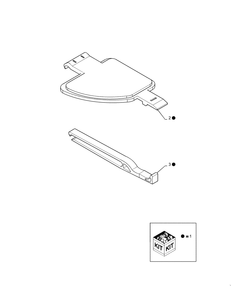 Схема запчастей Case IH 1240 - (61.906.AB) - KIT DOOR AND LATCH ASSEMBLY (61) - METERING SYSTEM