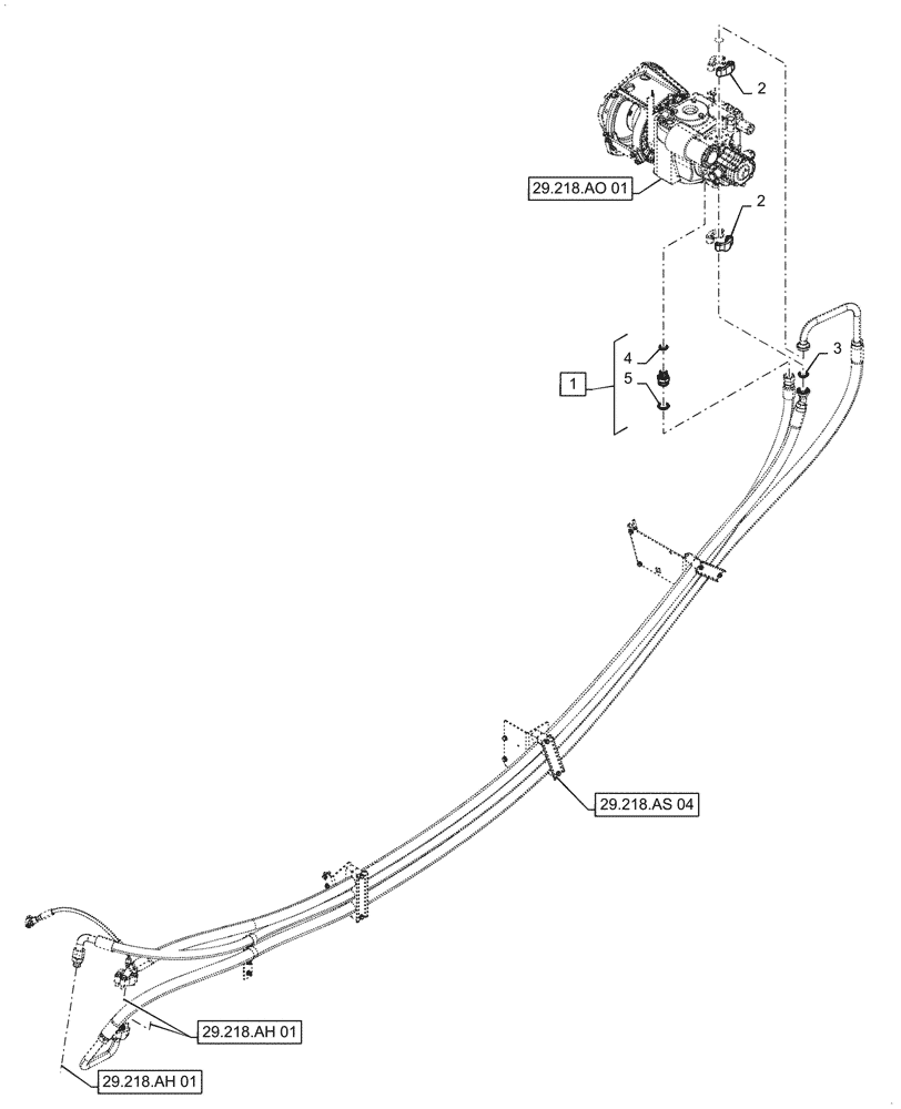 Схема запчастей Case IH 5088 - (29.218.AS[03]) - 2-SPEED PUMP MOUNTING (29) - HYDROSTATIC DRIVE