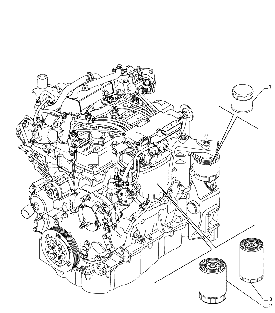 Схема запчастей Case IH F5GFL413A C005 - (05.100.03[01]) - FILTERS (05) - SERVICE & MAINTENANCE