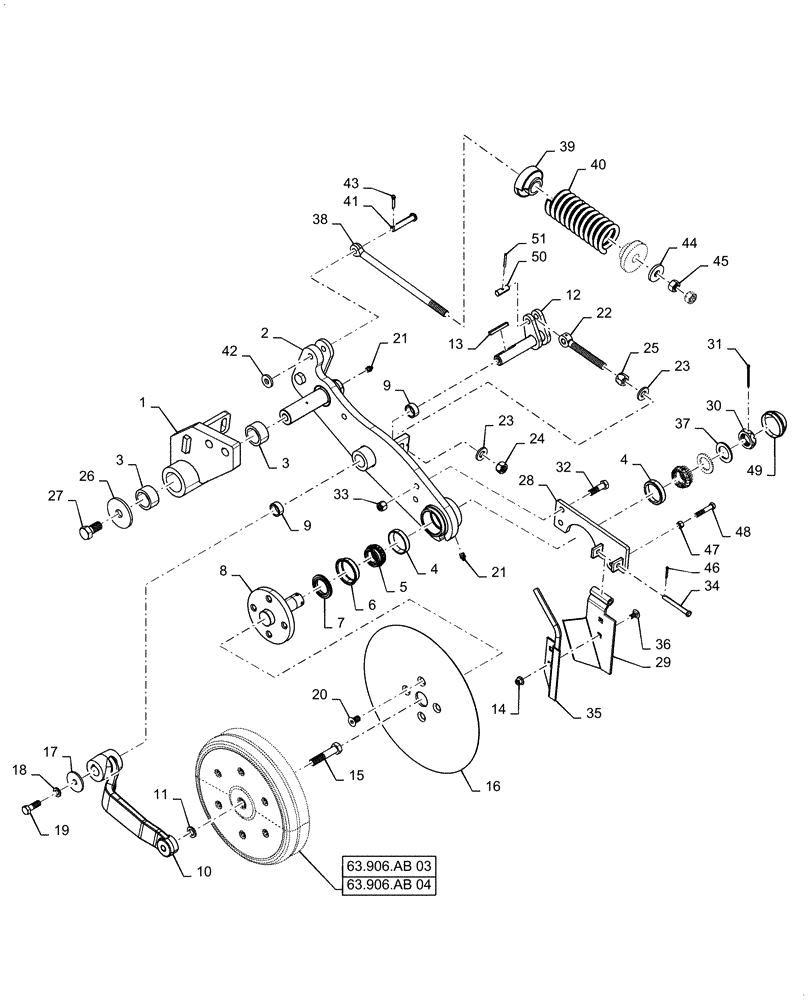 Схема запчастей Case IH 1255 - (63.906.AB[05]) - LIQUID FERTILIZER COULTER KIT (63) - CHEMICAL APPLICATORS