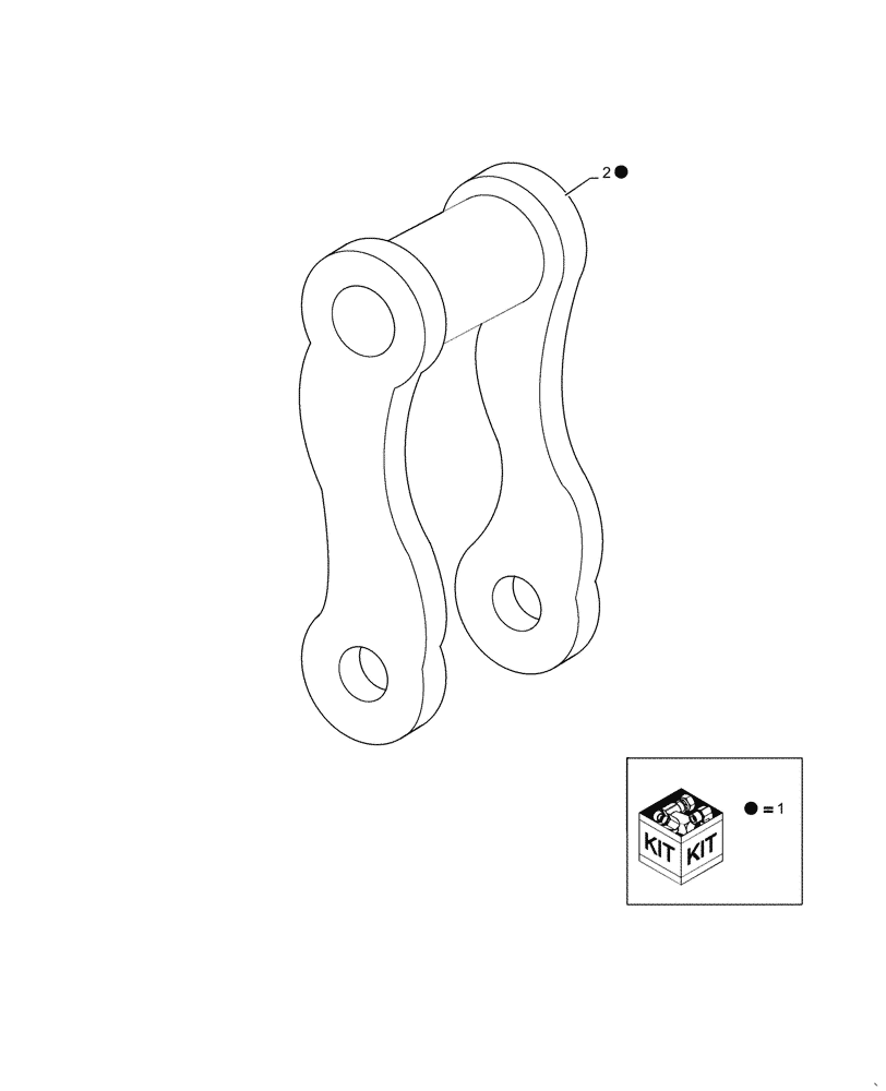 Схема запчастей Case IH 9120 - (88.060.01[01]) - KIT OFFSET LINK BOLTED (88) - ACCESSORIES