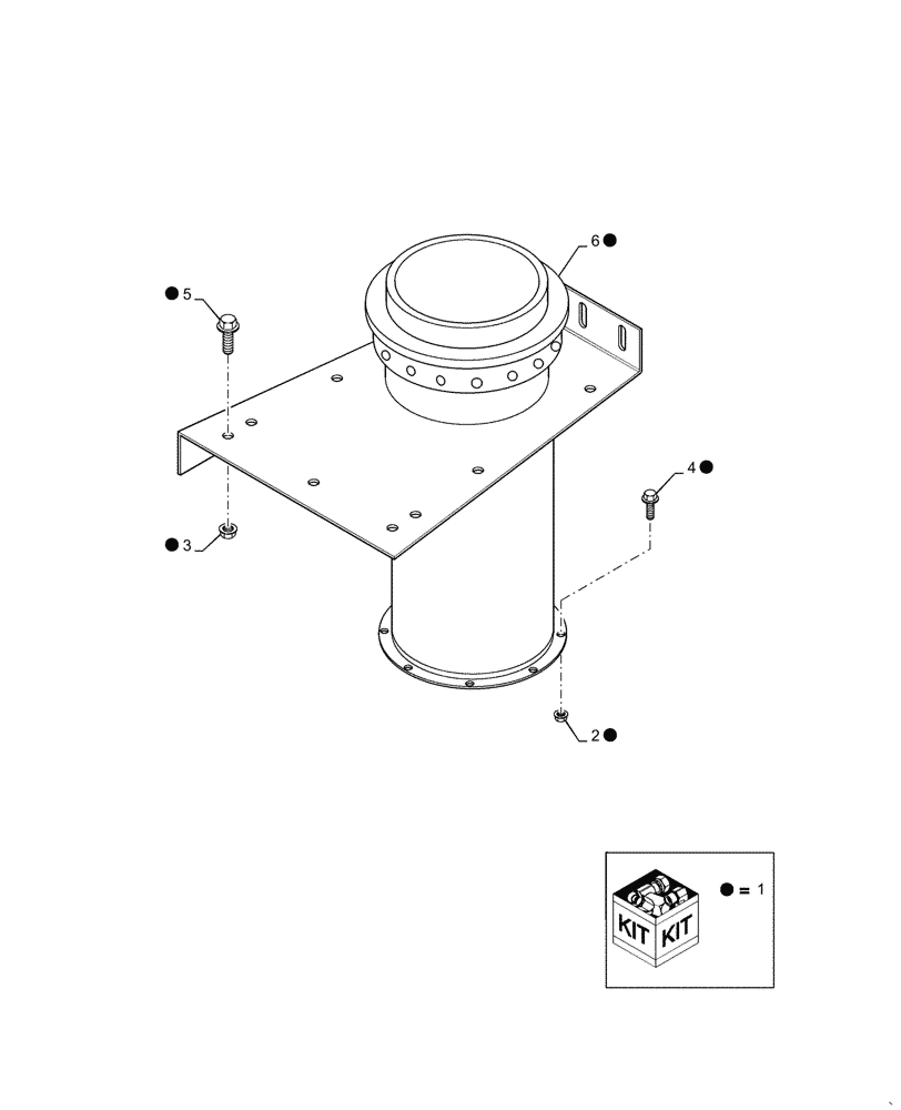 Схема запчастей Case IH 2588 - (88.463.01) - KIT AUGER TUBE VERTICAL UNLOADING (88) - ACCESSORIES