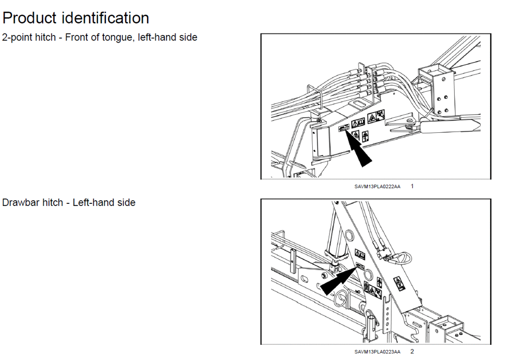 Схема запчастей Case IH 1255 - (00.100.03[01]) - SERIAL NUMBER PLATE (00) - GENERAL & PICTORIAL INDEX
