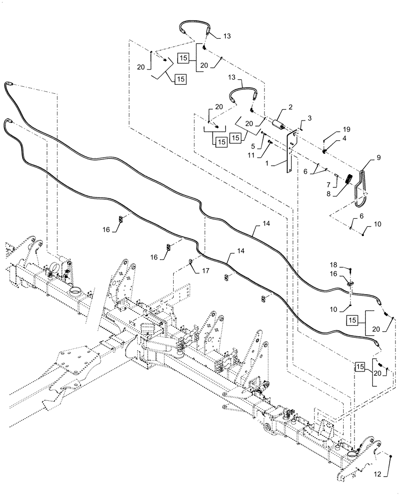 Схема запчастей Case IH 1255 - (35.744.AC[02]) - HYDRAULIC SEED METER DRIVE FOR 12 AND 16 ROW (35) - HYDRAULIC SYSTEMS