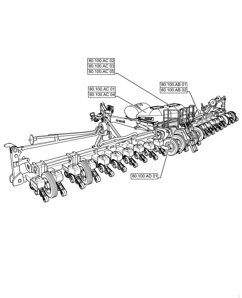 Схема запчастей Case IH 1255 - (80.000.00[01]) - SECTION INDEX - CROP STORAGE/UNLOADING (80) - CROP STORAGE/UNLOADING
