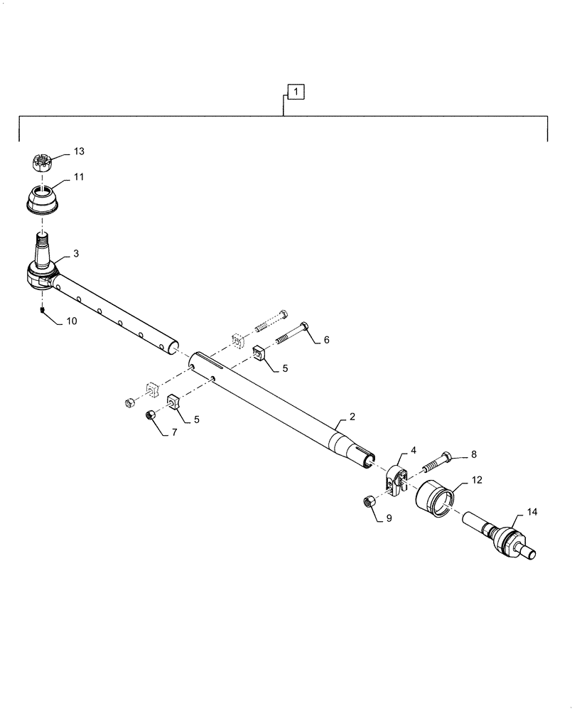 Схема запчастей Case IH 5088 - (41.106.AH) - STEERING TIE-ROD (41) - STEERING