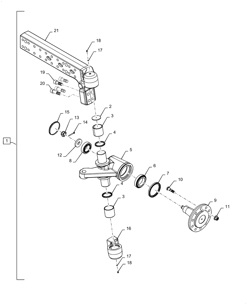 Схема запчастей Case IH 6088 - (27.550.AM[01]) - VAR - 722034 - REAR AXLE EXTENSION, LH (27) - REAR AXLE SYSTEM