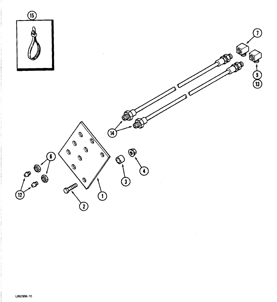 Схема запчастей Case IH 1822 - (9E-10) - CENTRALIZED CHASSIS GREASING ATTACHMENT (12) - CHASSIS