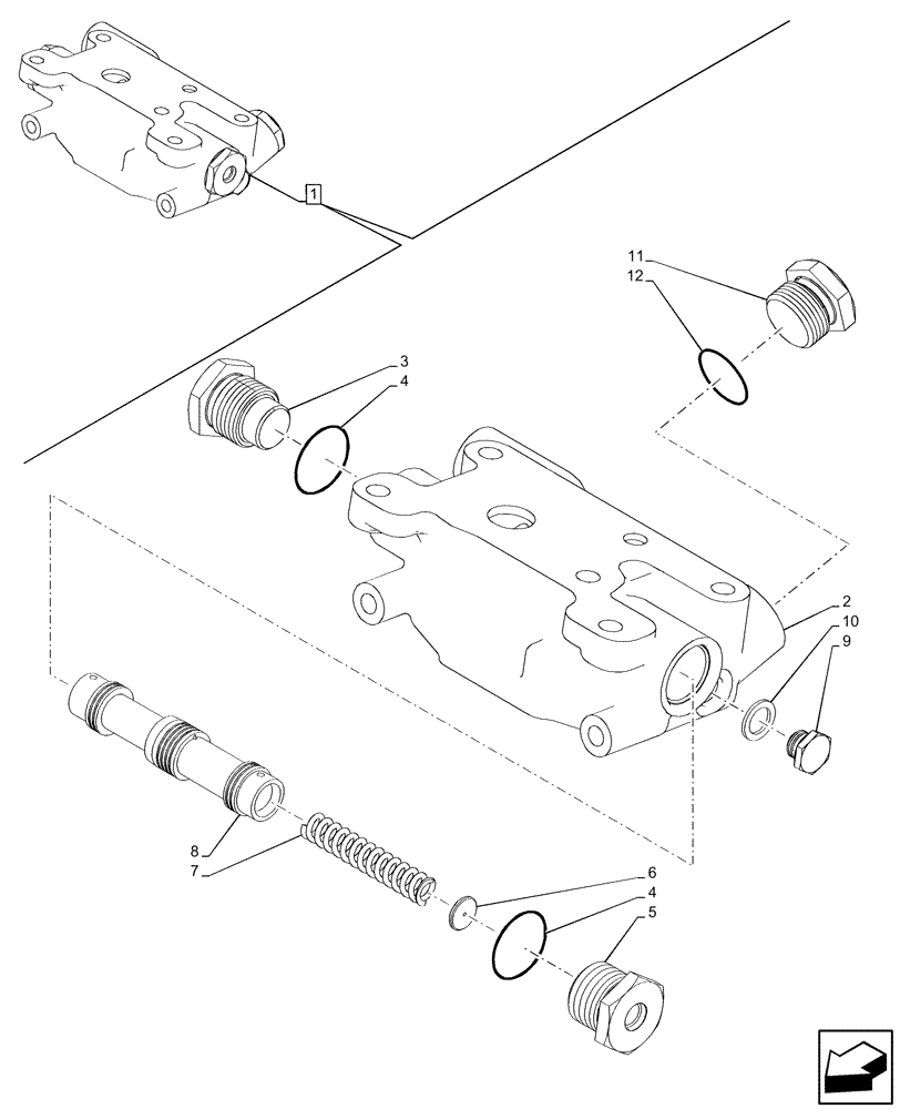 Схема запчастей Case IH FARMALL 80V - (35.204.150) - VAR - 759022, 759023 - REMOTE CONTROL VALVE, COMPONENTS (EDC), CAB (35) - HYDRAULIC SYSTEMS