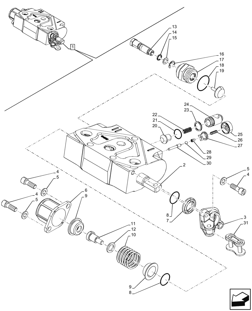 Схема запчастей Case IH FARMALL 90N - (35.204.110) - VAR - 759022 - 2 REMOTE CONTROL VALVES, COMPONENTS (35) - HYDRAULIC SYSTEMS