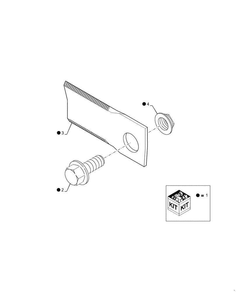 Схема запчастей Case IH MD72 - (021) - KIT KNIFE DISC MOWER W/HWD 140S CW (58) - ATTACHMENTS/HEADERS