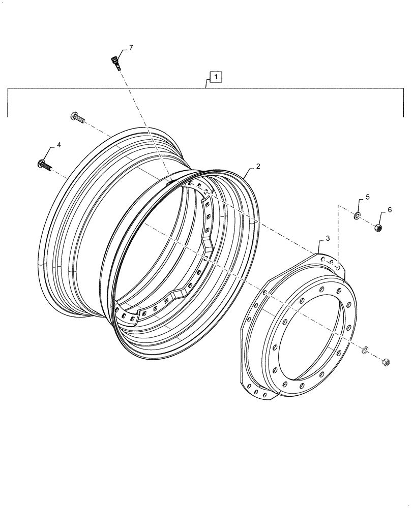 Схема запчастей Case IH MAGNUM 200 - (44.511.AE[09]) - WHEEL, FRONT - DW15AX30 12-BOLT VERSION (44) - WHEELS