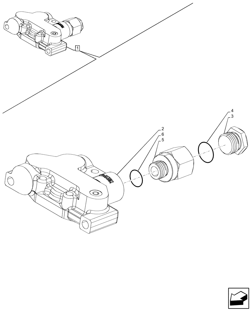 Схема запчастей Case IH FARMALL 100N - (35.204.430) - VAR - 759024 - 3 REMOTE CONTROL VALVES, W/ DIVERTER, COMPONENTS (MDC) (35) - HYDRAULIC SYSTEMS