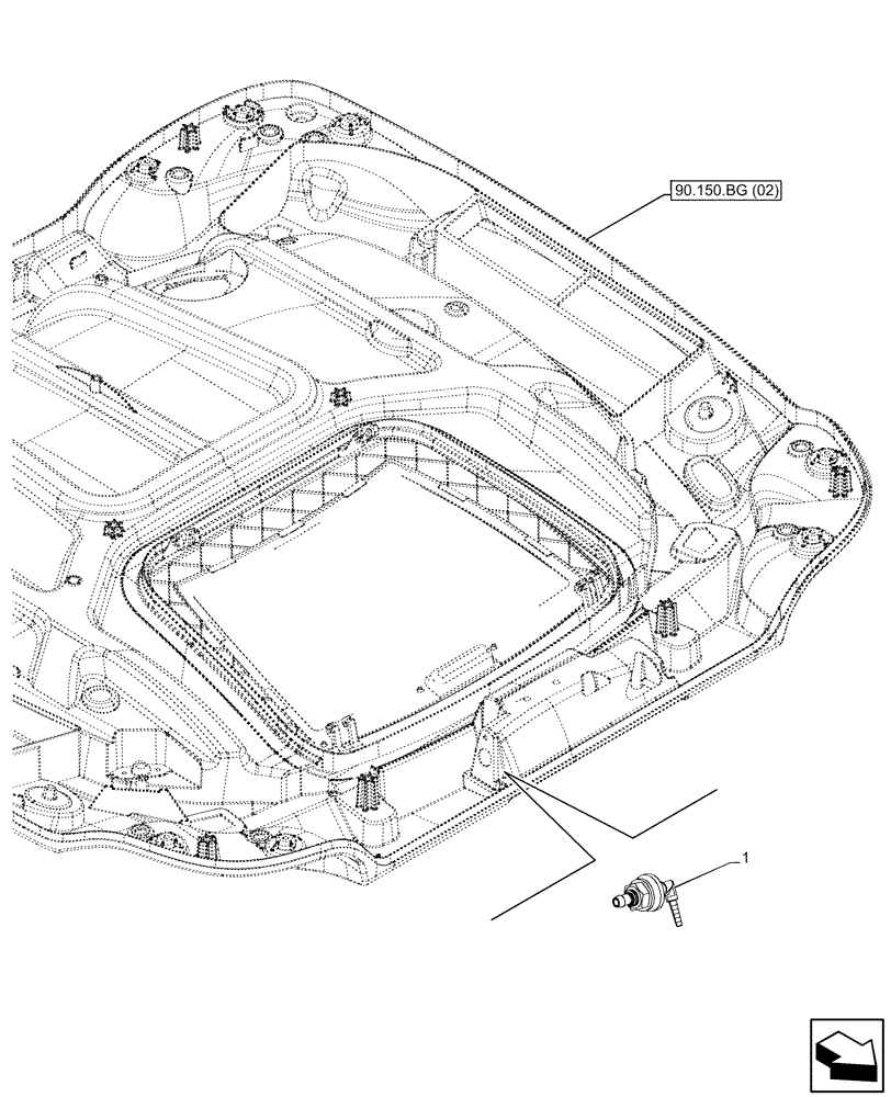 Схема запчастей Case IH MAXXUM 115 - (55.518.AV[02]) - VAR - 392209, WINDSHIELD, NOZZLE (55) - ELECTRICAL SYSTEMS