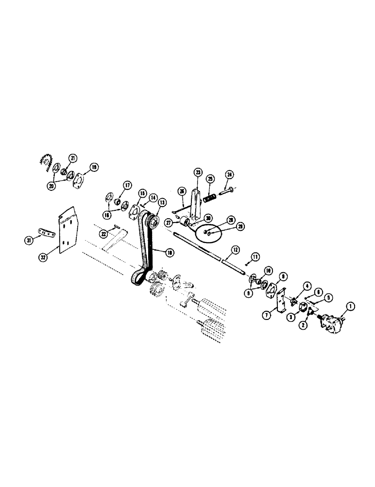 Схема запчастей Case IH 1255 - (104) - HEADER DRIVE, CROSS SHAFT (58) - ATTACHMENTS/HEADERS