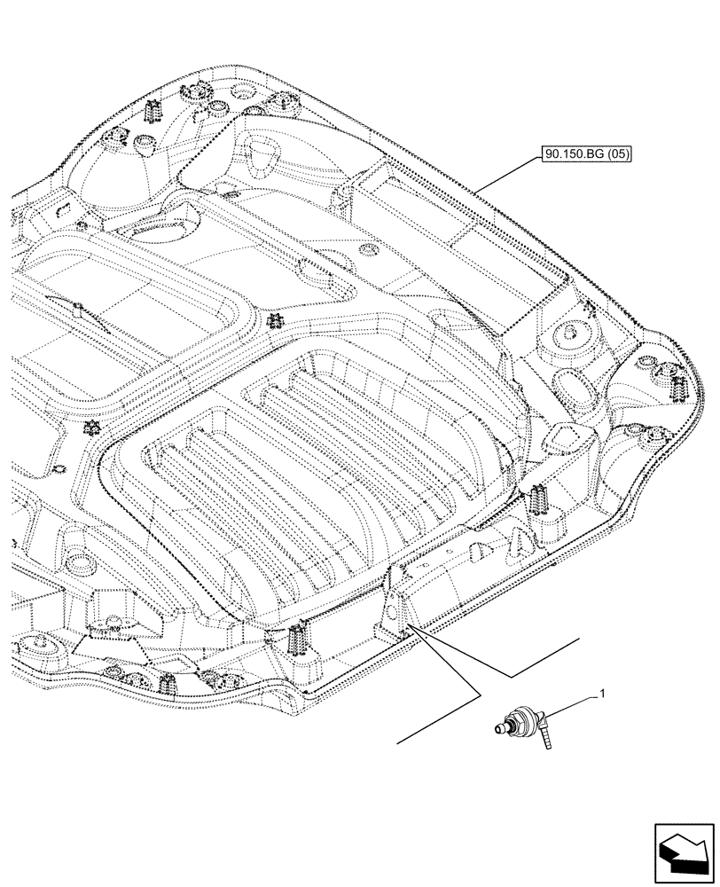 Схема запчастей Case IH MAXXUM 135 - (55.518.AV[03]) - VAR - 743729, WINDSHIELD, NOZZLE (55) - ELECTRICAL SYSTEMS