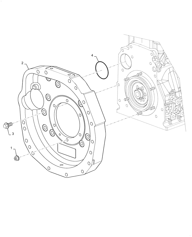 Схема запчастей Case IH FARMALL 55C - (10.103.AH[01]) - BELL HOUSING (10) - ENGINE