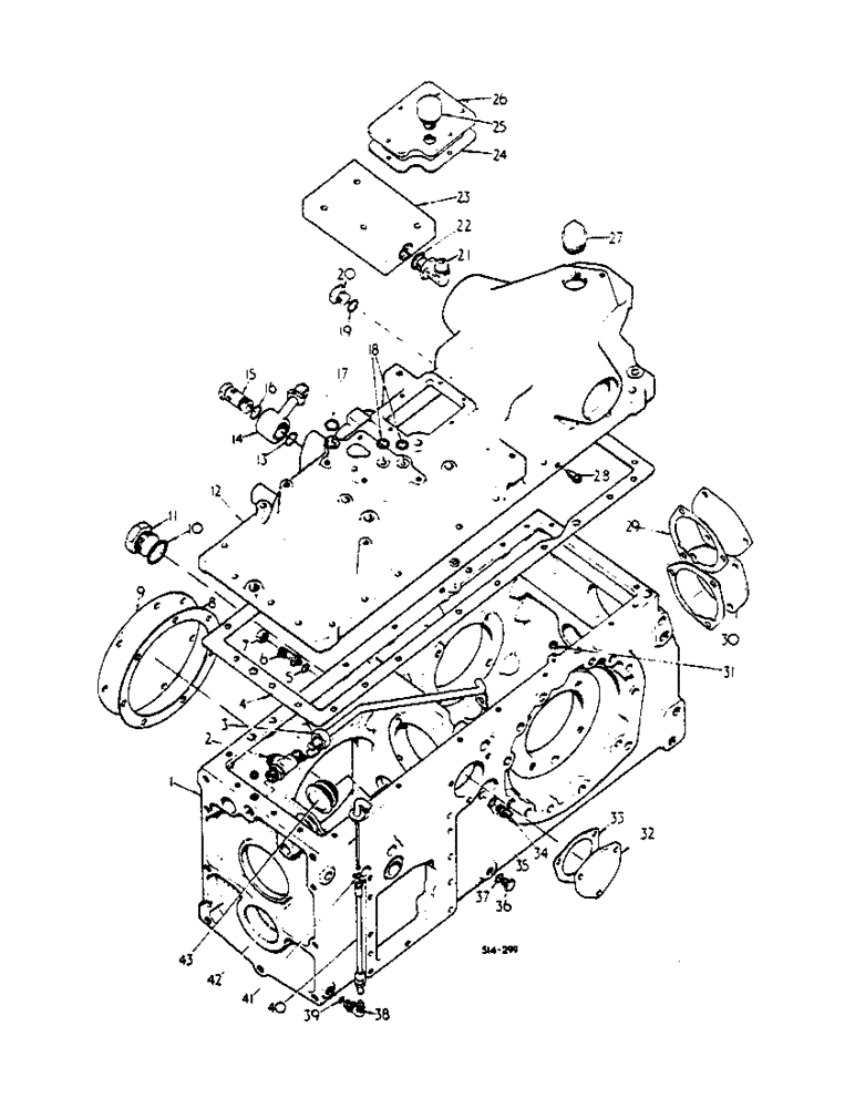 Схема запчастей Case IH 574 - (07-033) - REAR FRAME, COVER AND CONNECTIONS (04) - Drive Train