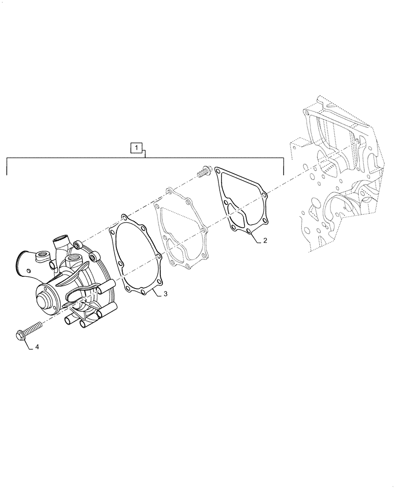 Схема запчастей Case IH FARMALL 60A - (10.400.BB[01]) - WATER PUMP (10) - ENGINE