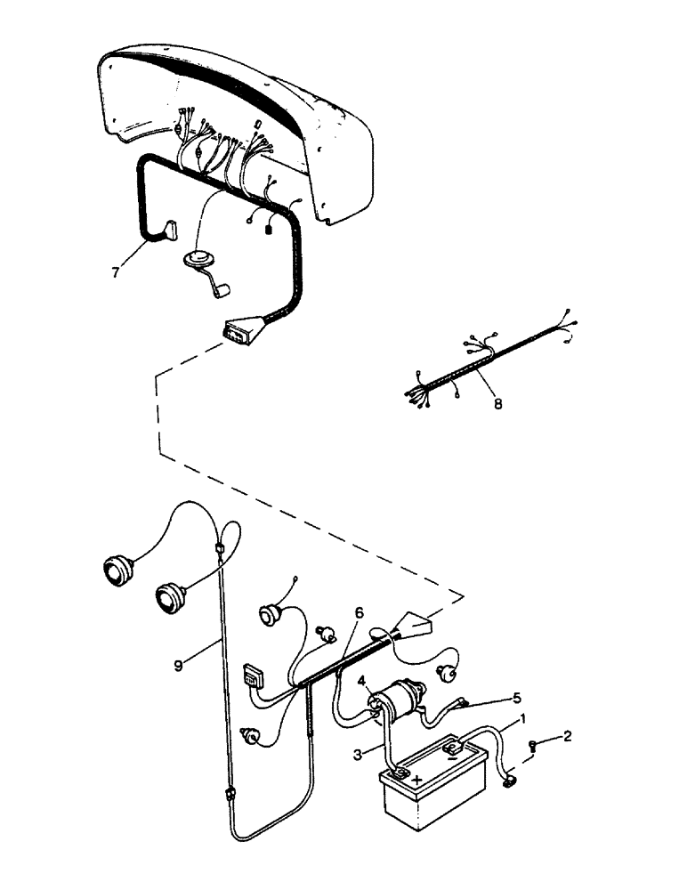 Схема запчастей Case IH 995 - (M28) - ELECTRICAL EQUIPMENT, ELECTRICAL WIRING, STARTING AND HEADLAMPS 990 995 & 996 TRACTORS, A AND AFTER (06) - ELECTRICAL SYSTEMS