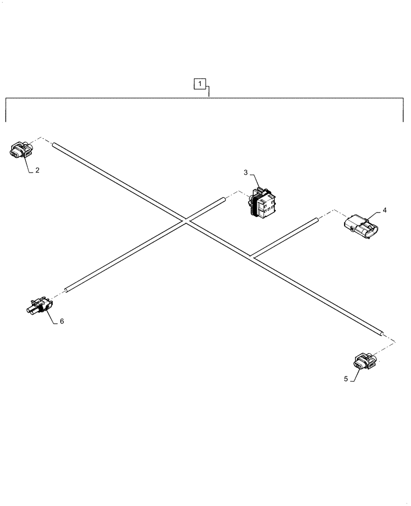 Схема запчастей Case IH 2150 - (55.405.AA[02]) - WORK LIGHTS WIRE HARNESS (55) - ELECTRICAL SYSTEMS