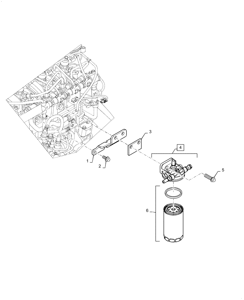 Схема запчастей Case IH FARMALL 55C - (10.206.AG[01]) - FUEL FILTER (10) - ENGINE