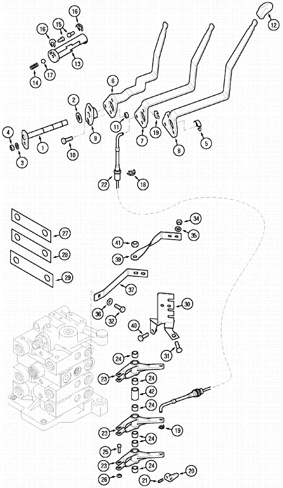 Схема запчастей Case IH MX80C - (08-29) - CONTROLS REMOTE CONTROL VALVE (08) - HYDRAULICS