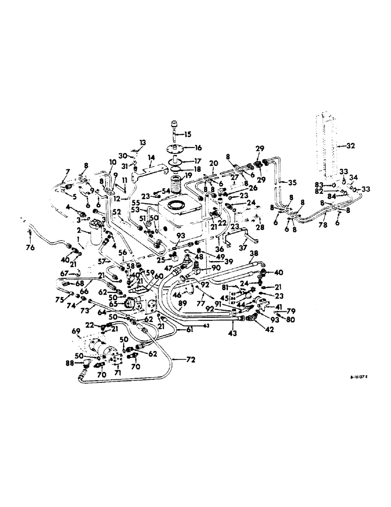 Схема запчастей Case IH 616 - (F-19) - HYDRAULICS SYSTEM, HYDROSTATIC DRIVE SYSTEM, SUNDSTRAND (07) - HYDRAULIC SYSTEM