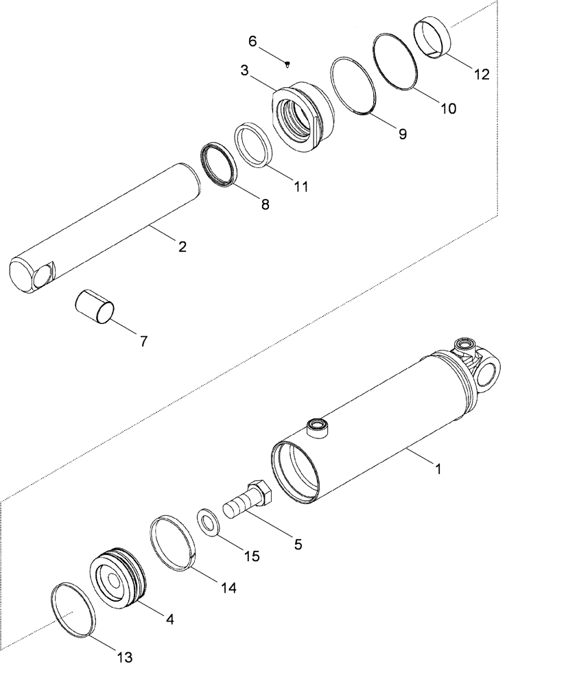 Схема запчастей Case IH MAGNUM 245 - (08-29A) - CYLINDER ASSEMBLY - HITCH (88.9 MM) (08) - HYDRAULICS