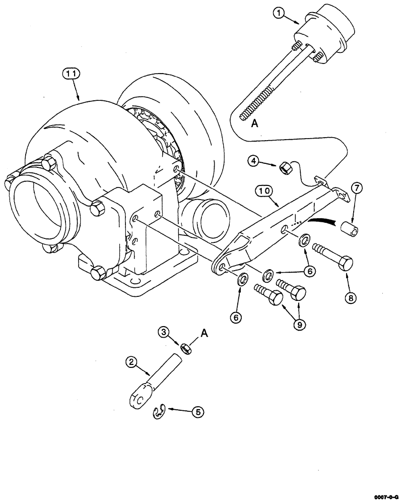 Схема запчастей Case IH 8860HP - (10-18) - WASTEGATE ACTUATOR (4T-390 EMISSIONS CERTIFIED ENGINE) (10) - ENGINE