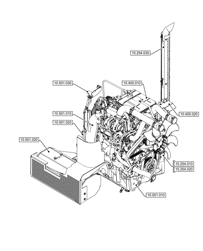 Схема запчастей Case IH FARMALL 110V - (10.000.00[01]) - SECTION INDEX - ENGINE (10) - ENGINE