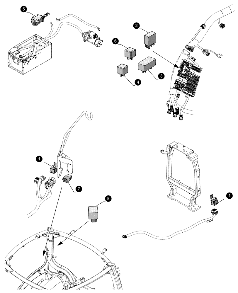 Схема запчастей Case IH PUMA 220 CVT - (05.100.04[03]) - MAINTENANCE PARTS - FUSES (05) - SERVICE & MAINTENANCE