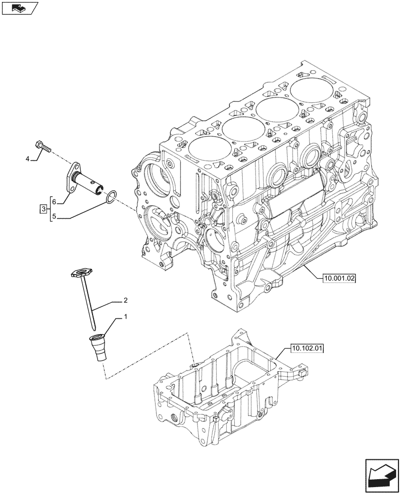 Схема запчастей Case IH F5DFL413A A001 - (10.304.01[01]) - PUMP, ENGINE OIL & RELATED PARTS (504385068) (10) - ENGINE