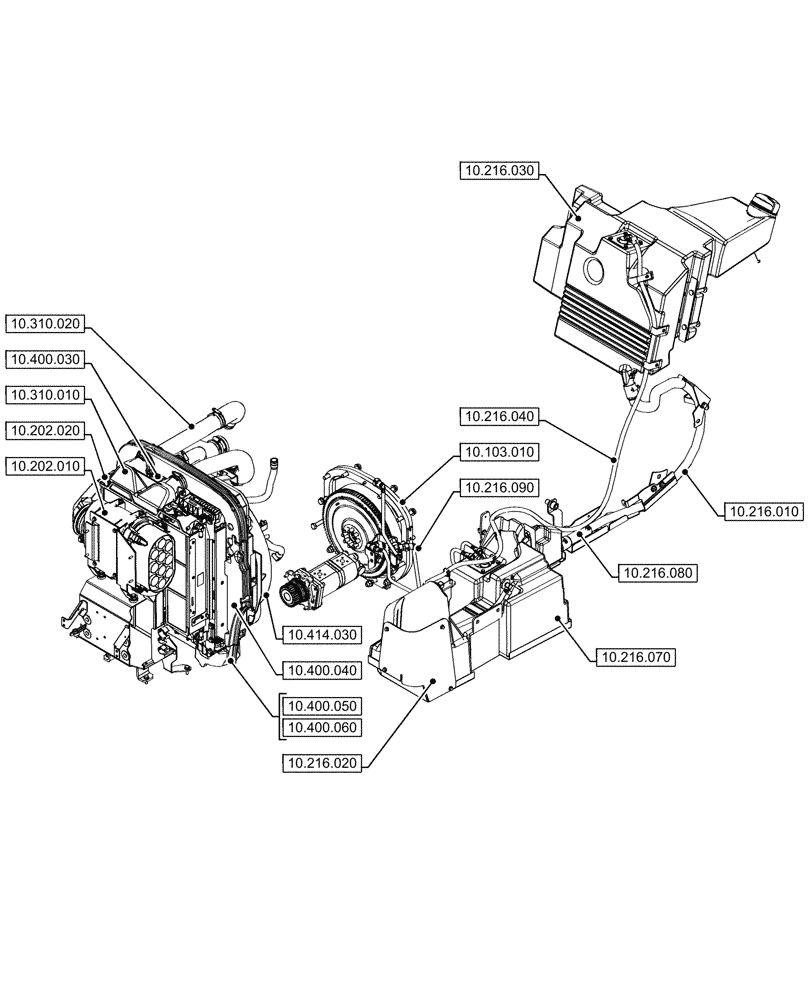 Схема запчастей Case IH FARMALL 90V - (00.000.10[02]) - PICTORIAL INDEX - ENGINE (00) - GENERAL & PICTORIAL INDEX