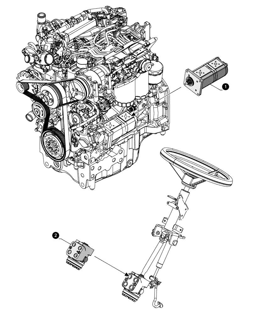 Схема запчастей Case IH FARMALL 75C - (05.100.04[05]) - MAINTENANCE PARTS - PUMPS (05) - SERVICE & MAINTENANCE