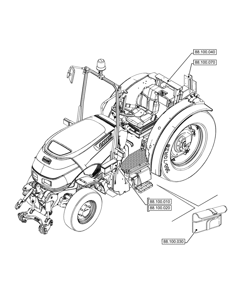 Схема запчастей Case IH FARMALL 80N - (00.000.88[04]) - PICTORIAL INDEX - ACCESSORIES (00) - GENERAL & PICTORIAL INDEX