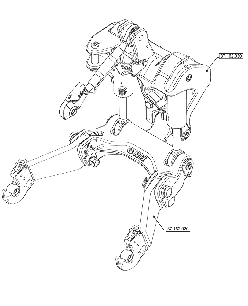 Схема запчастей Case IH FARMALL 90V - (00.000.37[03]) - PICTORIAL INDEX - HITCHES, DRAWBARS AND IMPLEMENT COUPLINGS (00) - GENERAL & PICTORIAL INDEX
