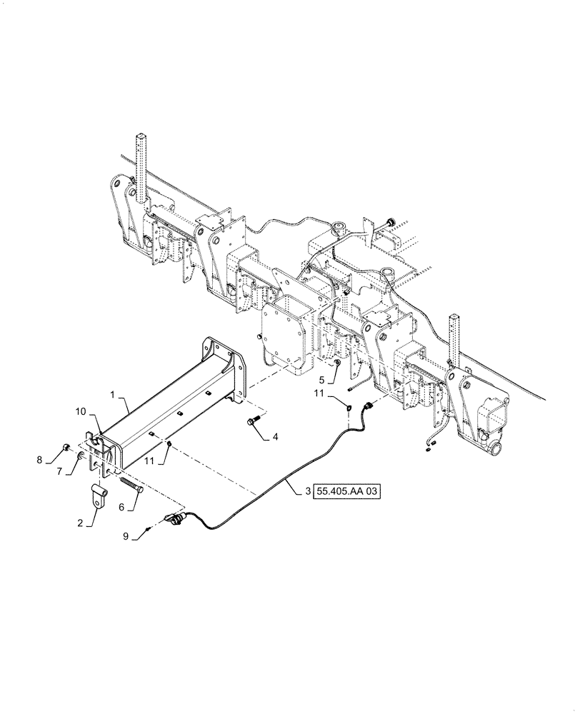 Схема запчастей Case IH 2150 - (37.100.AF[04]) - REAR HITCH (37) - HITCHES, DRAWBARS & IMPLEMENT COUPLINGS