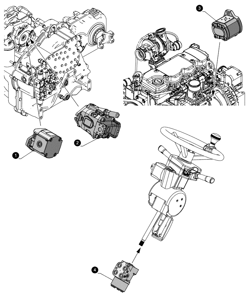 Схема запчастей Case IH FARMLIFT 742 - (05.100.04[05]) - MAINTENANCE PARTS - PUMPS (05) - SERVICE & MAINTENANCE