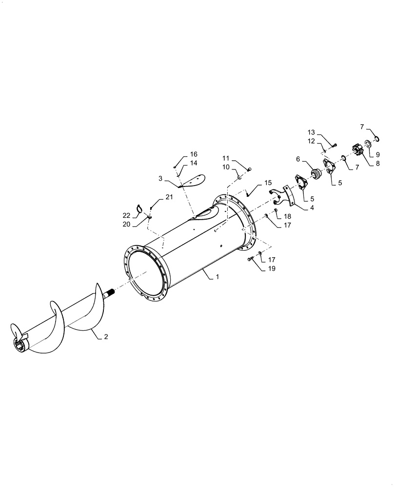 Схема запчастей Case IH 6088 - (80.180.AQ[02]) - VAR - 42531, 72248, 72273 - UNLOADING TUBE EXTENSION, 0.9M/3FT (80) - CROP STORAGE/UNLOADING