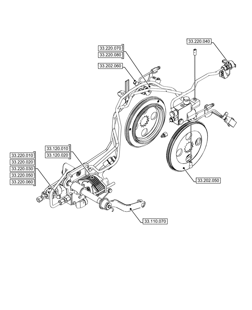 Схема запчастей Case IH FARMALL 100V - (33.000.00[01]) - SECTION INDEX - BRAKES & CONTROLS (33) - BRAKES & CONTROLS
