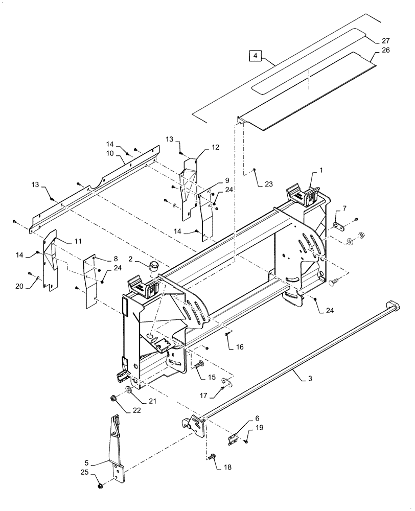 Схема запчастей Case IH 5088 - (60.110.AA[03]) - VAR - 425085, 425084, 425080, 425079 - FIXED FEEDER ADAPTER (60) - PRODUCT FEEDING