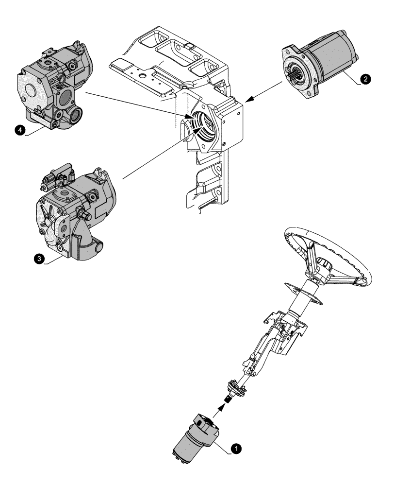 Схема запчастей Case IH PUMA 165 CVT - (05.100.04[05]) - MAINTENANCE PARTS - PUMPS (05) - SERVICE & MAINTENANCE