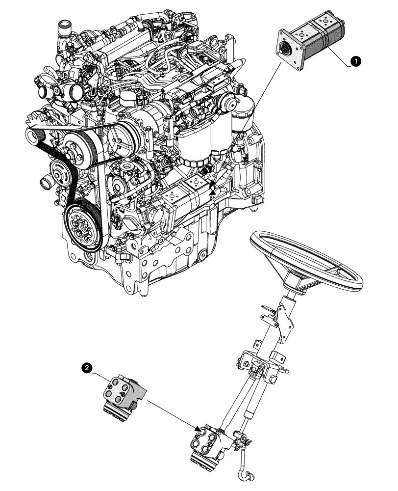 Схема запчастей Case IH FARMALL 95C - (05.100.04[05]) - MAINTENANCE PARTS - PUMPS (05) - SERVICE & MAINTENANCE