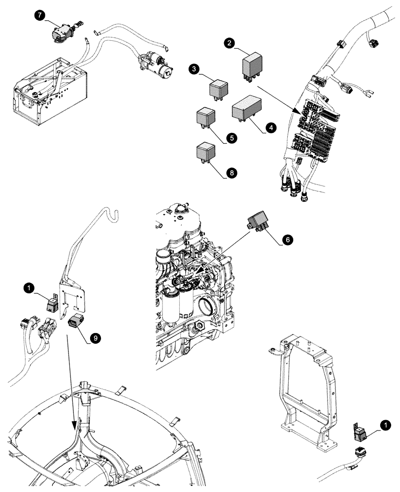 Схема запчастей Case IH PUMA 150 CVT - (05.100.04[03]) - MAINTENANCE PARTS - FUSES (05) - SERVICE & MAINTENANCE